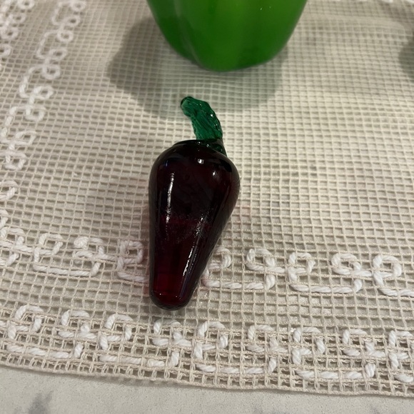 4 pieces of Murano hand blown glass vegetables Vintage Made in Italy - Picture 3 of 16